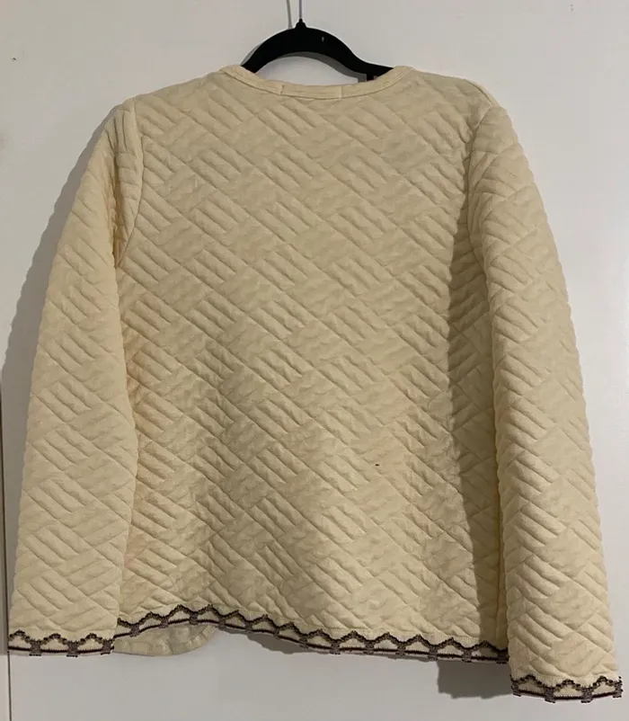 Gilet Crème Avec Broderie  Taille M Sfera - photo numéro 4