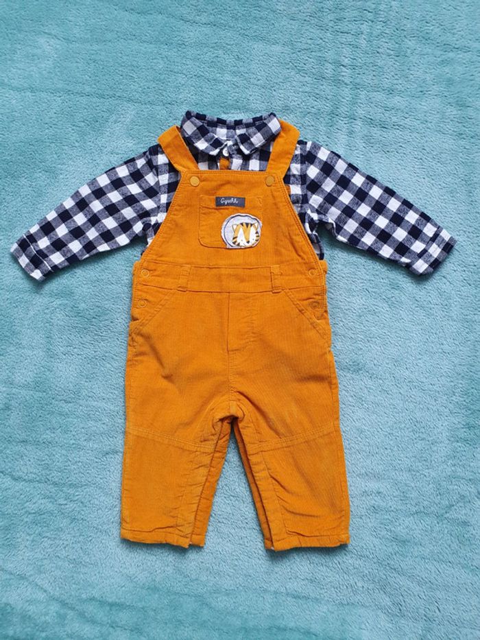 Magnifique salopette et sa chemise 6 mois - photo numéro 4