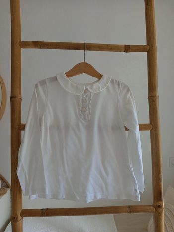 Haut blanc col Claudine Cadet Rousselle 5 ans