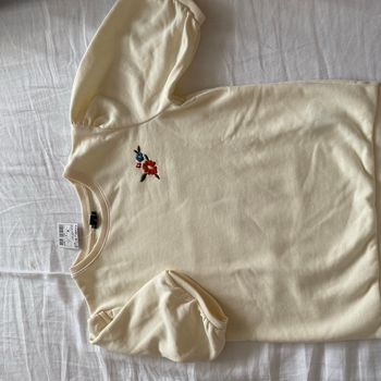 Sweat shirt broderie fleur