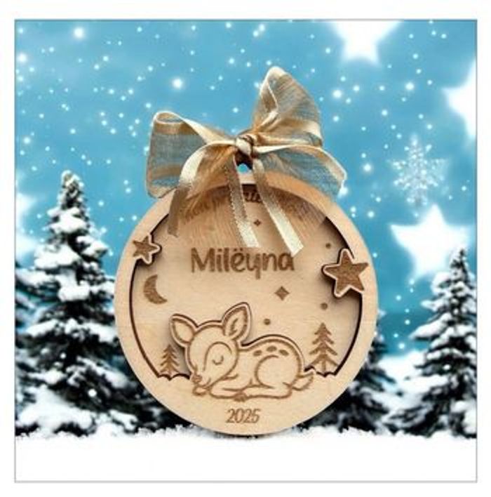 Boule de Noël en bois - photo numéro 9