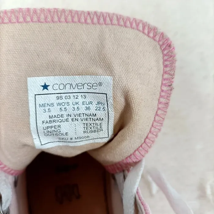 Paire de converse roses claires taille 36 - vintage - photo numéro 8