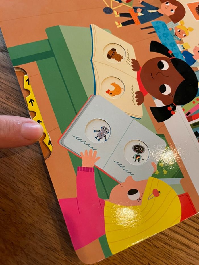 Livre cartonné Ma librairie animée Tourne rire pousse - photo numéro 9