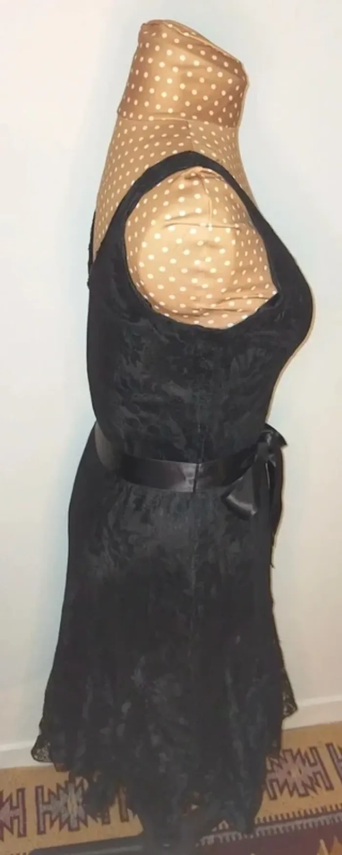 Robe dentelle noire femme, taille S - photo numéro 11