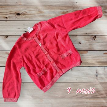 Gilet bébé P’tit Bisou – 9 mois