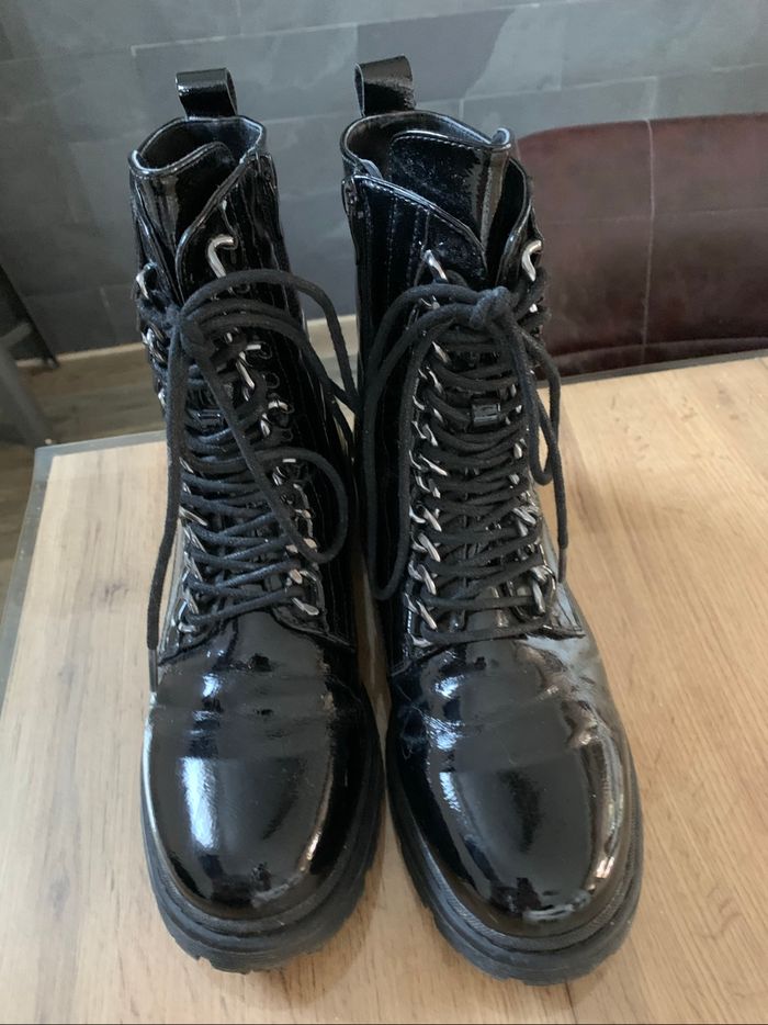 Bottines noires vernies - pointure 40 - photo numéro 5