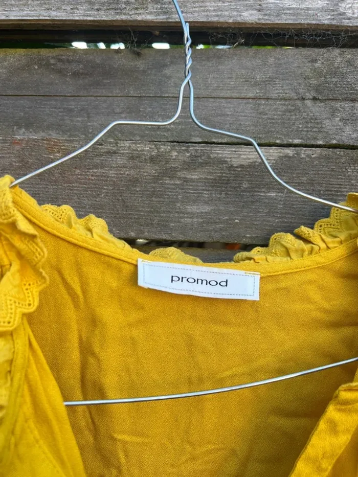 Blouse jaune Promod – Taille estimée L 40/42 – Très bon état - photo numéro 4