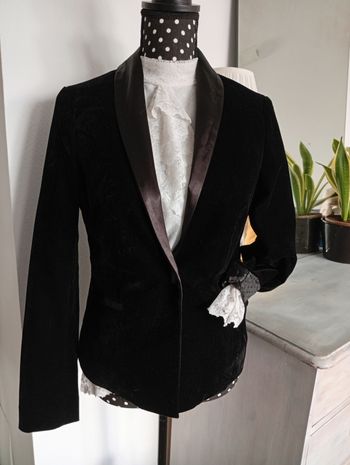 Veste/ Blazer en velours noir. K-zell 38