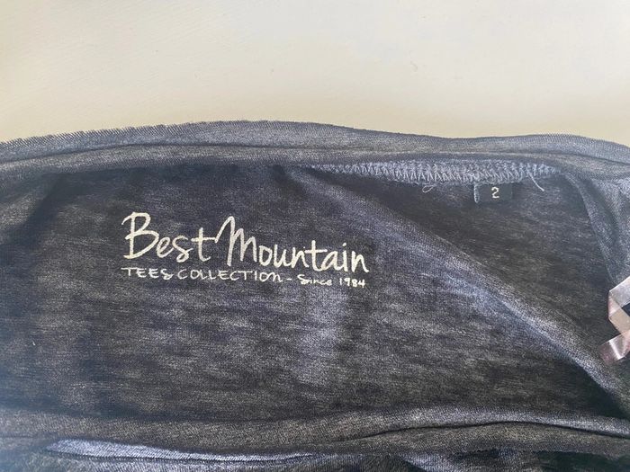T shirt gris avec dentelle best mountain taille 2 - photo numéro 4