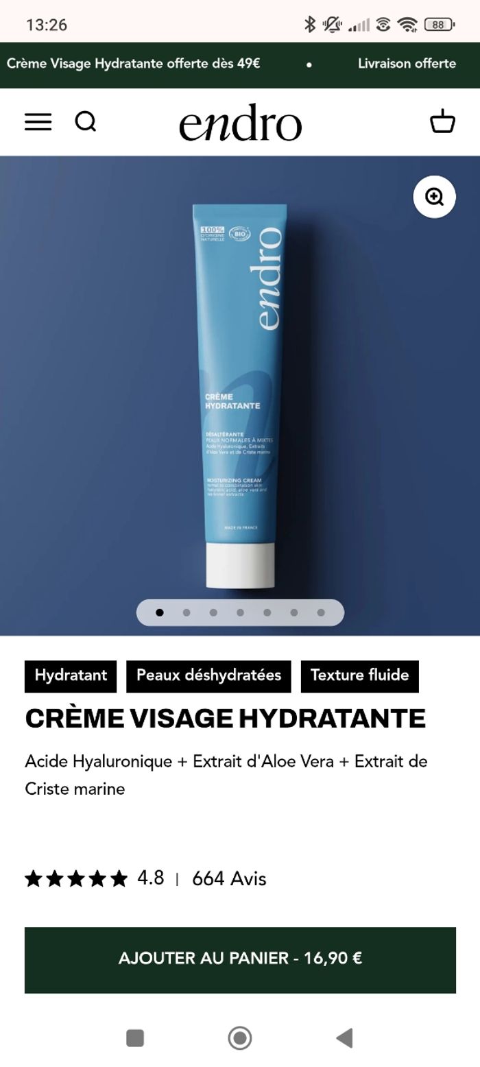 Crème hydratante endro - photo numéro 2