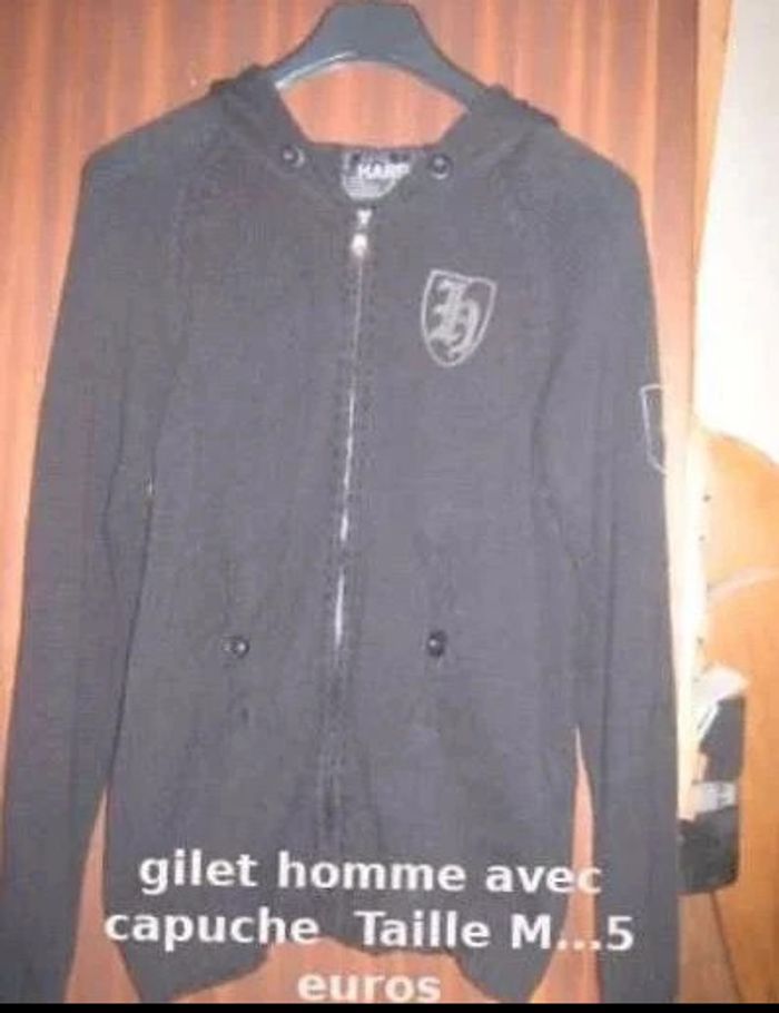gilet  homme  noir taille M