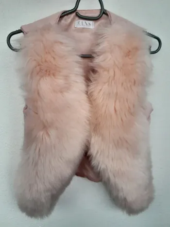 Joli Gilet Sans Manches Fille - 8 Ans - Rose Poudré