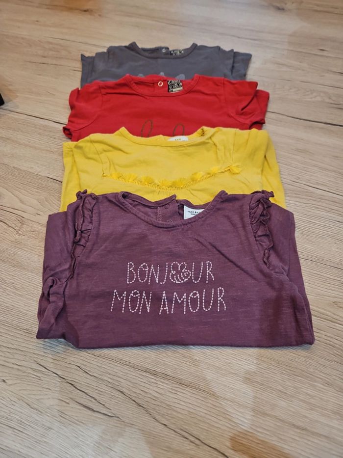 Lot de 4 t shirt ML 18 mois TAO