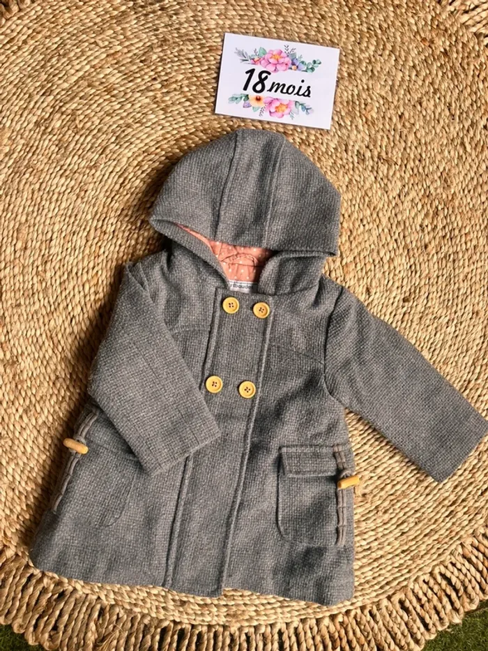 Manteau doublé boutonnage vertbaudet 18 mois