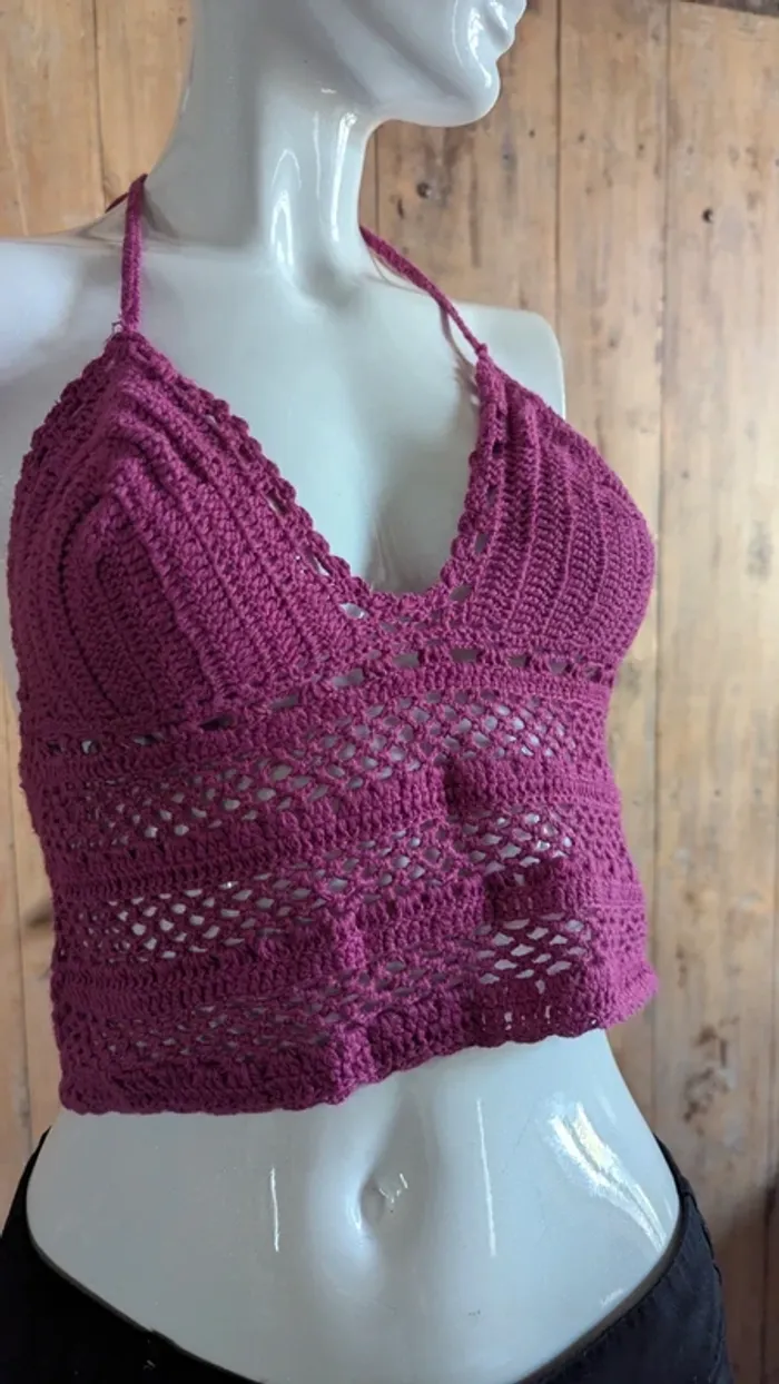 Lot 2 tops crochet plage S - photo numéro 2