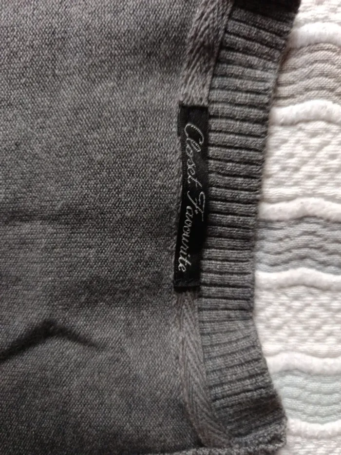 Pull fin gris viscose/coton, t.S - photo numéro 10