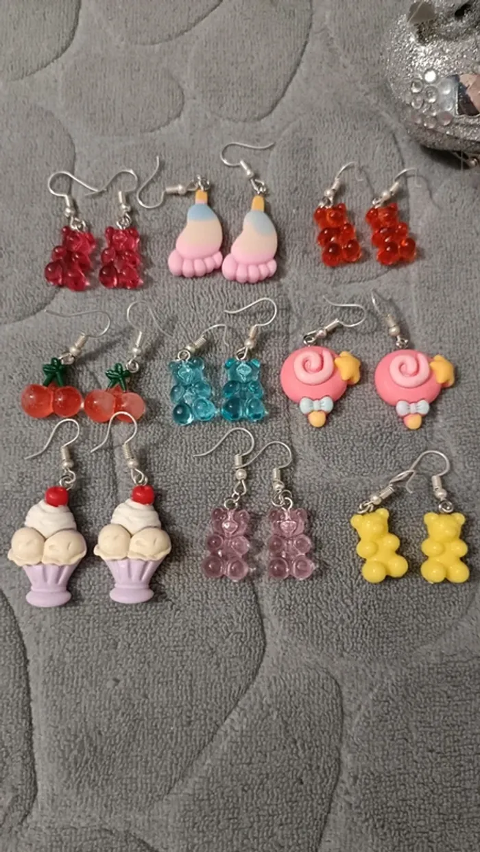 Boucles d'oreilles fantaisie neuve - photo numéro 3