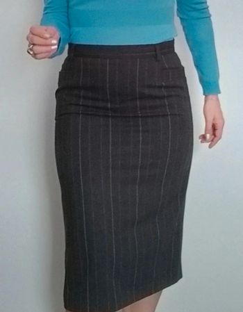 Jupe hiver rayée chic taille 38