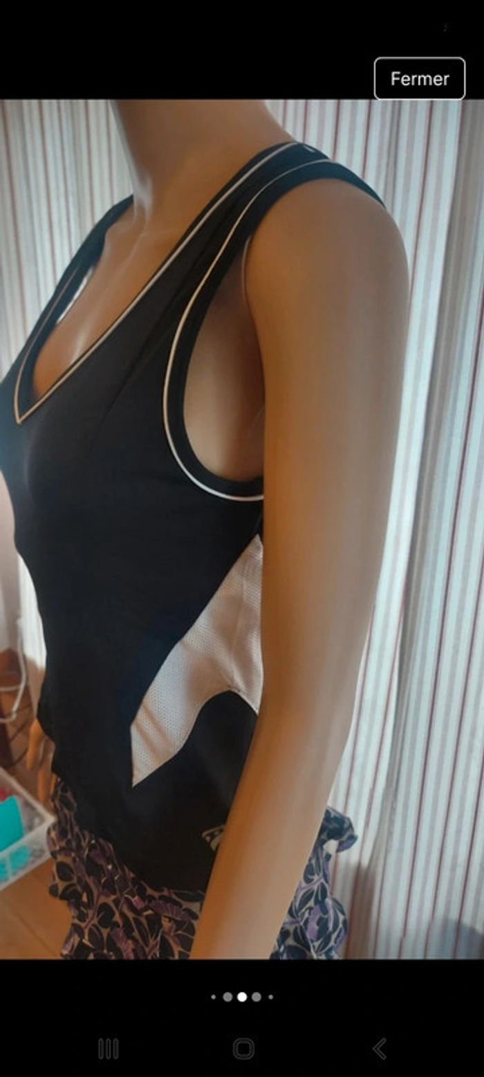 Debardeur de sport noir/blanc Rucanor taille M - photo numéro 6
