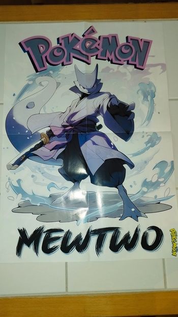 Grand Poster Pokemon Masters ex Mewtwo Samurai Silver Alisma Tyranocif Tyranitar