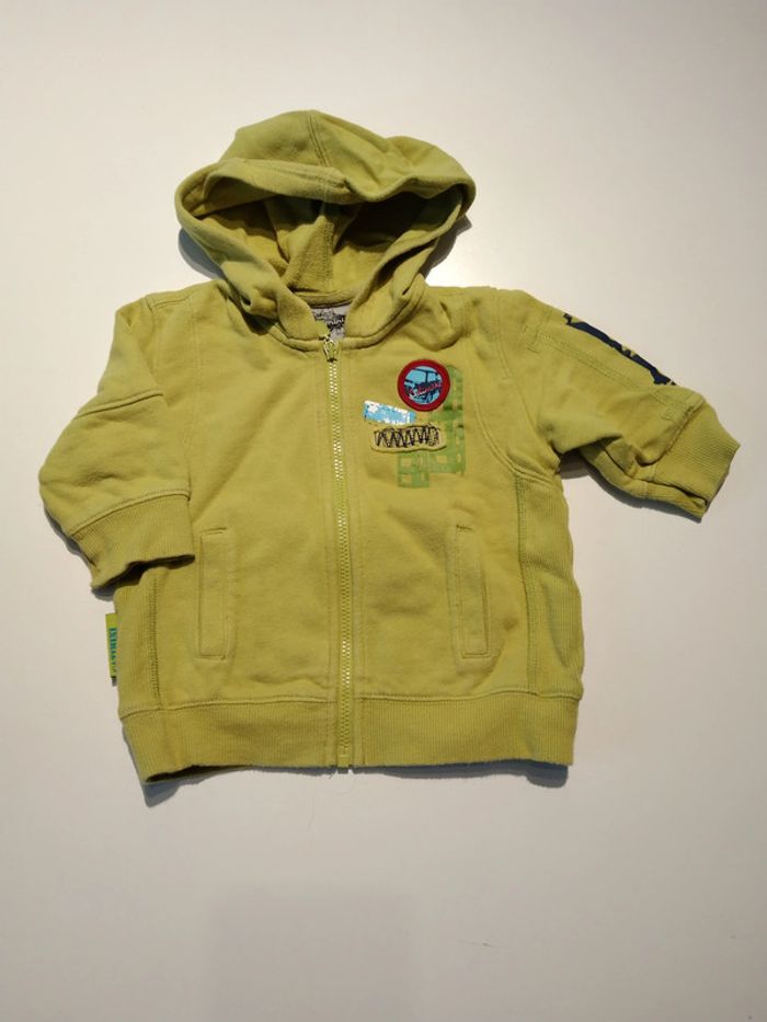 gilet zippé sweat avec capuche Catimini garcon 6 mois