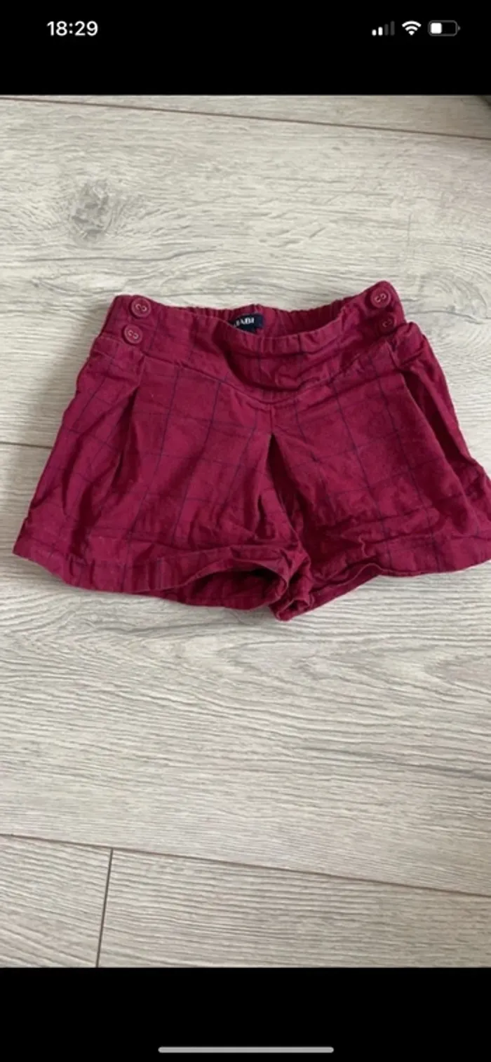 Short à carreaux