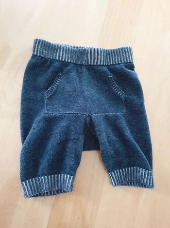Pantalon souple bébé 1 mois bleu marine