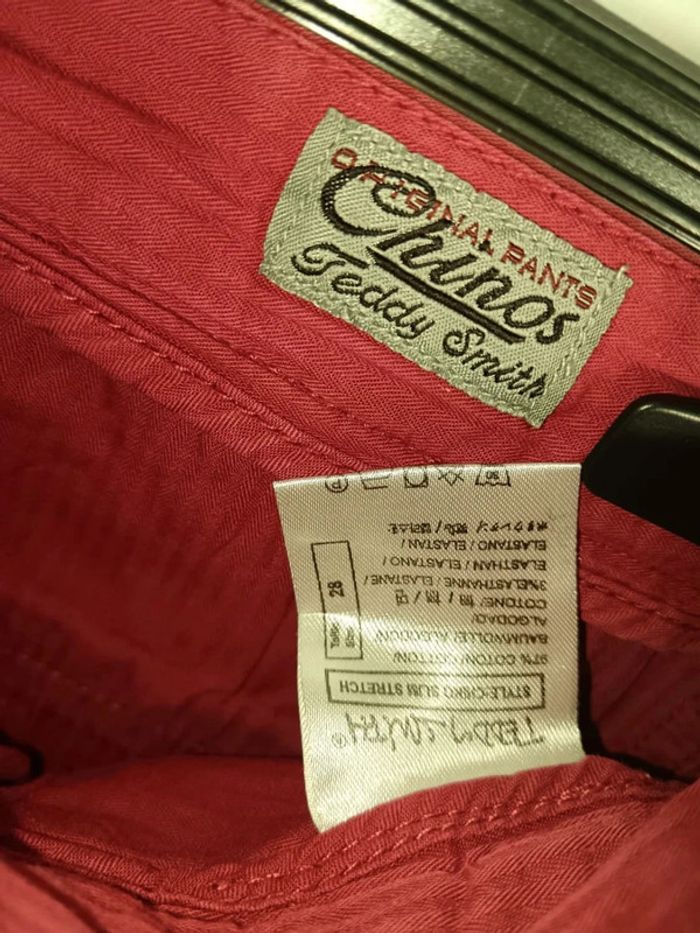 C6 pantalon rouge Teddy Smith 28 - photo numéro 3