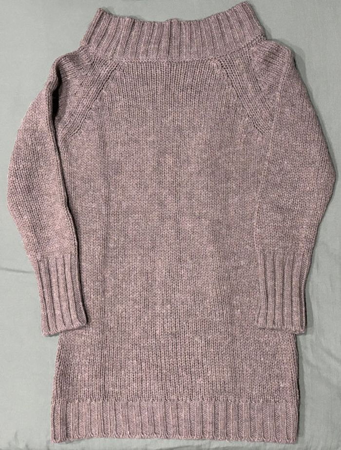 Pull long chaud laine gris taille M - photo numéro 5
