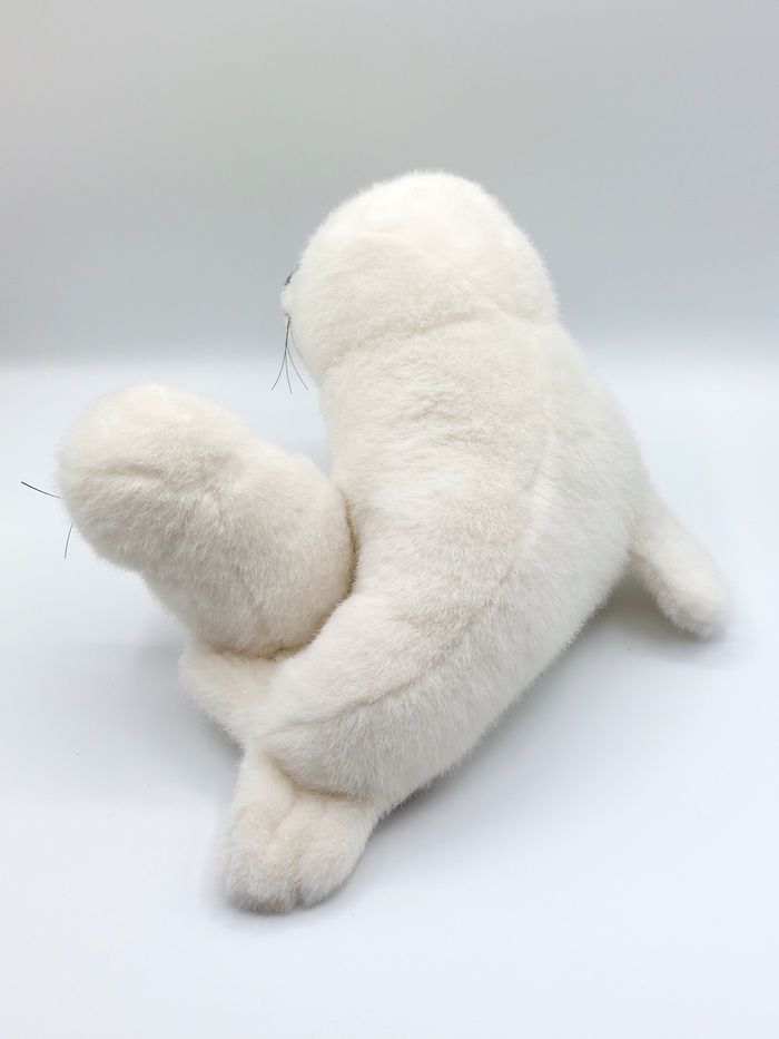 Peluche phoque JAAG Plush 34 cm – blanc avec bébé – doudou - photo numéro 2
