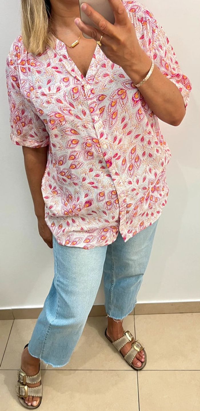 🌺 Chemise  fluide Damart – imprimé floral Taille 44 - photo numéro 5
