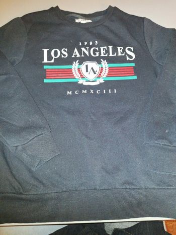 Sweat noir 12 ans garçon
