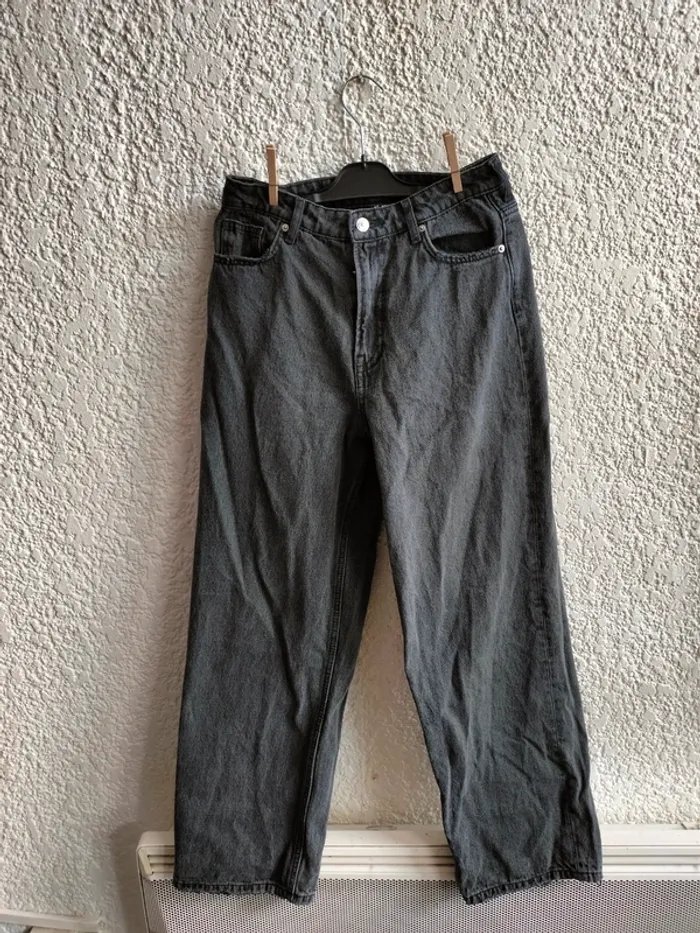 Jean noir large avec pants large T 36 - photo numéro 2