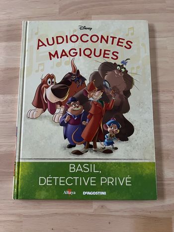 Livre Disney Audiocontes Magiques n°48 – Basil, Détective Privé – Bon État (Sans Figurines)