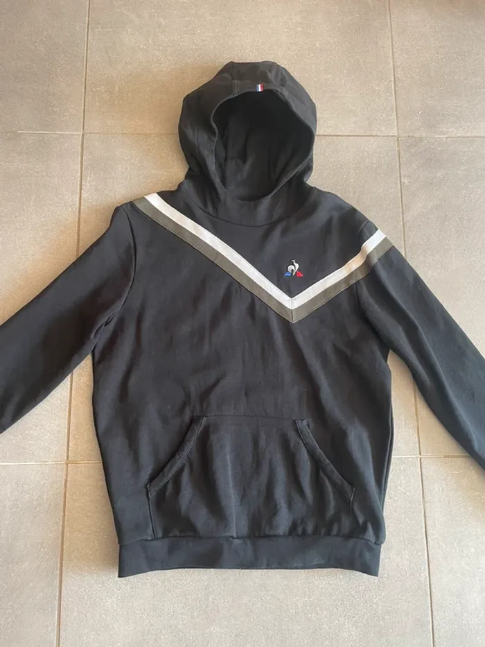 Pull à capuche Le Coq Sportif noir L - photo numéro 2