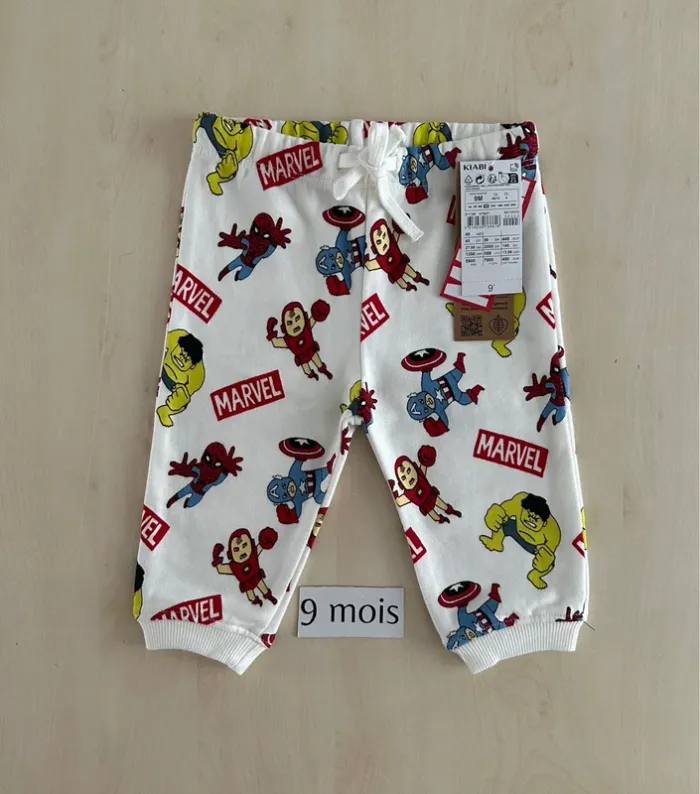 Pantalon Marvel Kiabi garçon 9 mois 69-72 cm