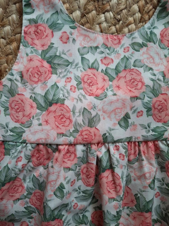 Robe coton fleurs et noeud 12 mois - photo numéro 2