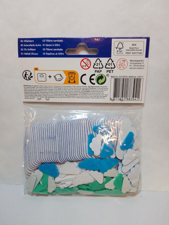 Autocollants feutrine "Nuage" scrapbooking - photo numéro 5