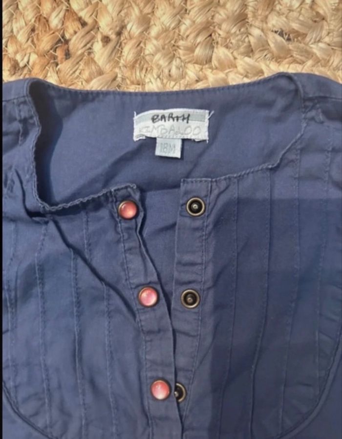 Robe bleu marine mi saison fille 18 mois Kimbaloo - photo numéro 2