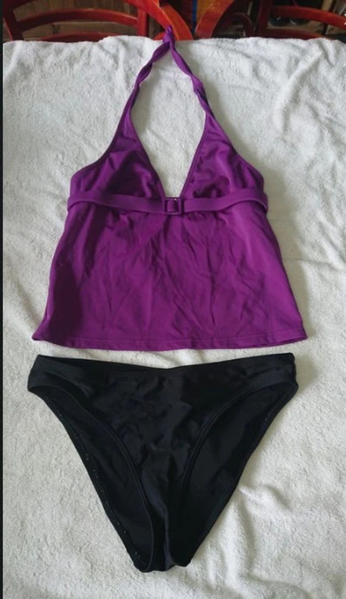 Maillot de bain 2 pièces tankini dépareillé t 38
