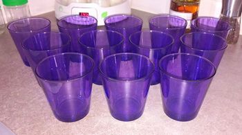 lot de 12 verres violets