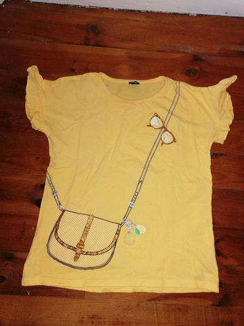Tee shirt manches courtes Kiabi 12 ans jaune