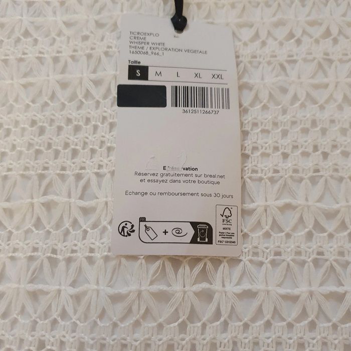 Magnifique haut champagne tout ajouré doublé Taille S Breal - photo numéro 5