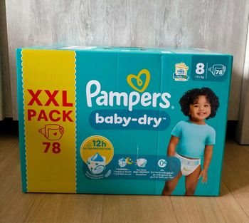 Couches pampers baby dry taille 8