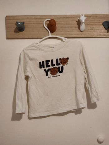 Tee shirt manche longue kiabi 18 mois