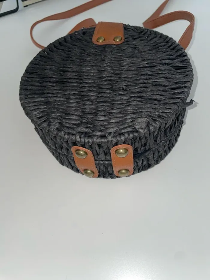 Sac en osier noir - photo numéro 2