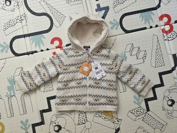 Gilet à motif jacquard et mouton Sergent Major