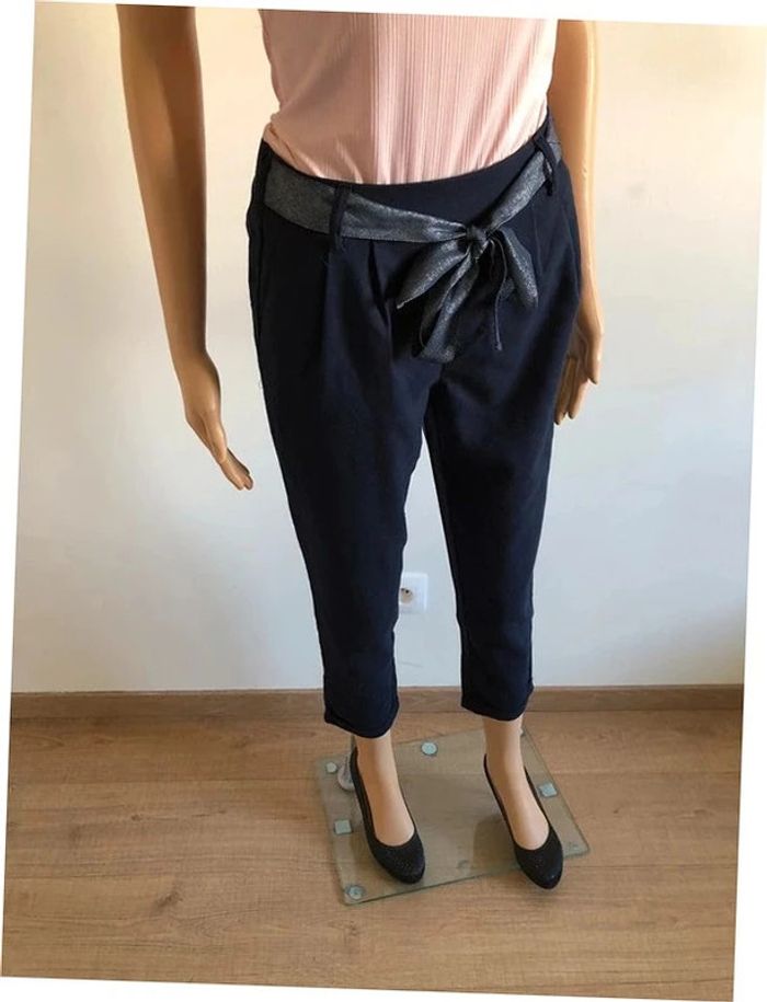 Pantalon chino bleu marine Only taille XS TBE - photo numéro 2