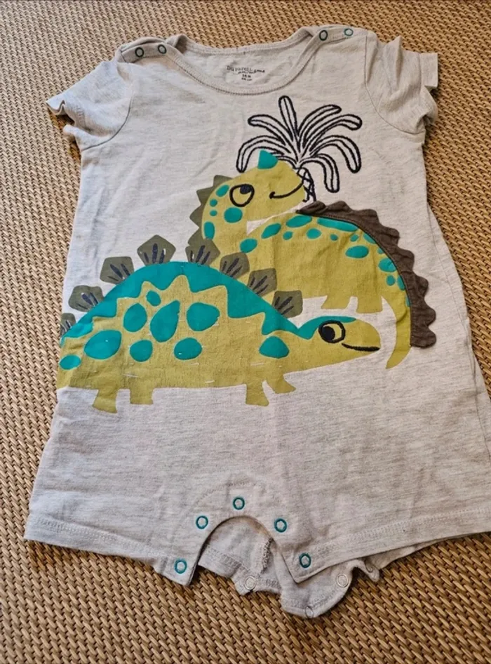 Combishort motif dino dpam taille 24 mois