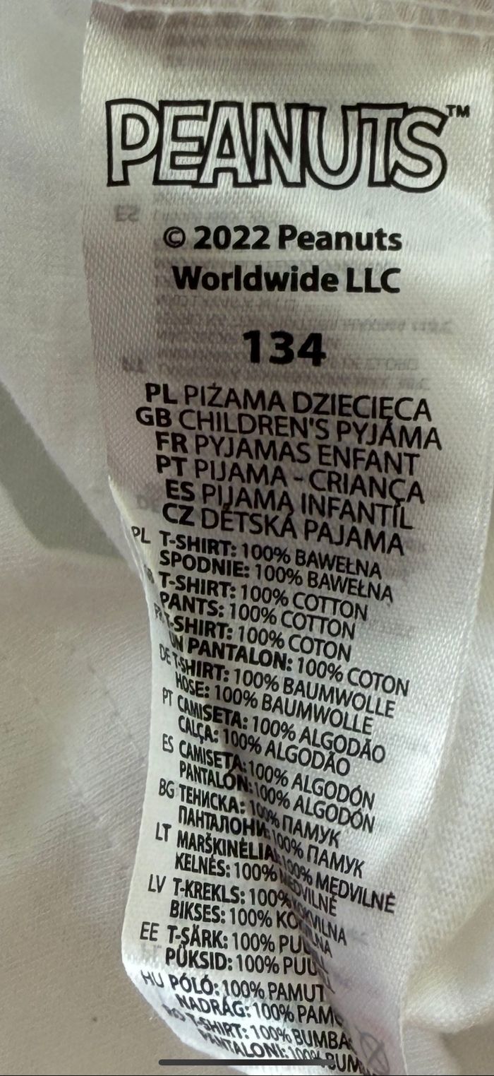 Pyjama 2 pièces Peanuts 9 ans - photo numéro 5